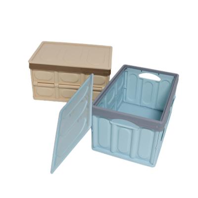 China Multiscene Lidded Folding Plastic Storage Box , Washable Collapsible Totes With Lid for sale