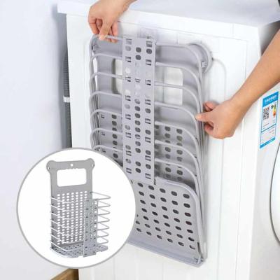 China Hollow Practical Collapsible Laundry Hamper Sonsill Wall Mounted Durable for sale