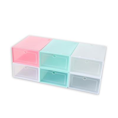 China Ultralight ODM Clear Shoe Storage Boxes , Stackable Shoe Storage Containers for sale