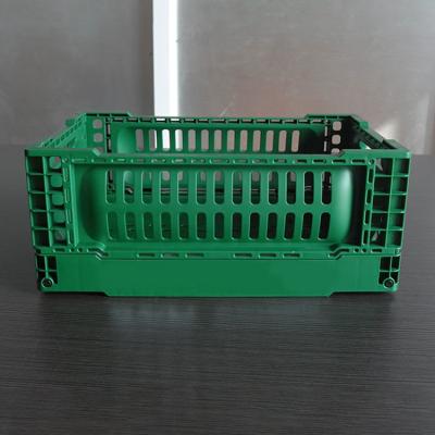 China Foldable Kitchen Plastic Storage Crate Hollow Out 120mm Height for sale