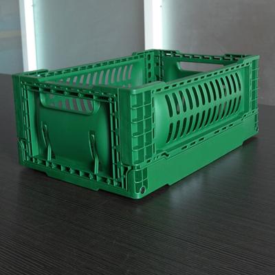 China 120mm Height Pp Plastic Storage Crate 5L Light Green For Vegetable for sale