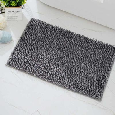 China Washable Colorful Non Slip Chenille Bath Rug For Shower Floor for sale