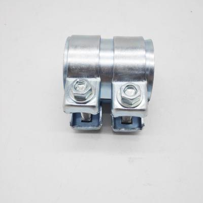 China Galvanized Double Band 95mm Stainless Steel Exhaust Clamps for sale