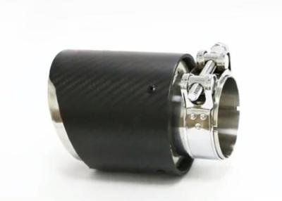 China Matte Black Carbon Fiber 89mm 101mm Outlet Exhaust Muffler Tip for sale