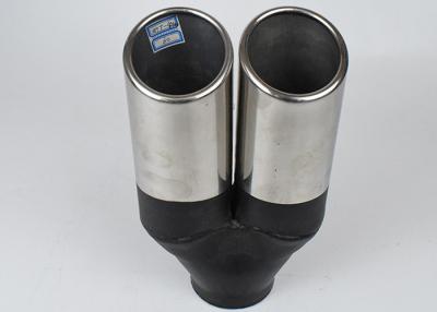 China Carbon Fiber 60mm Inlet 90mm Outlet Dual Exhaust Muffler Tip for sale