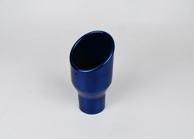 China Blue Burned 1.2mm 2.5 Inlet 4 Outlet Exhaust Muffler Tip for sale