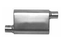 China Performance 4 In. X 9 In. SS409 Oval Exhaust Muffler for sale