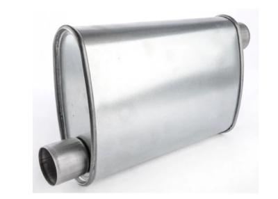 China Stainless Steel Oval Shaped 2.25 Inch SS409 Universal Exhaust Muffler for sale