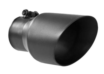 China Round Black Coated 3 Inch Exhaust Tip For Auto Tail Pipe for sale