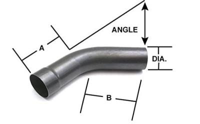 China 2mm Thickness 30 Deg OD 3.5 Inch Exhaust Elbow for sale