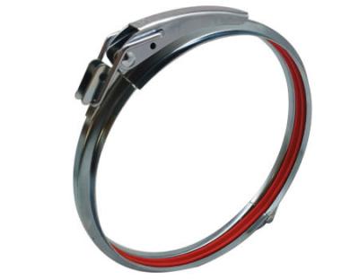 China Round Duct Quick Lock Galvanized Steel Clamps Ring Circular Quick Fit Dia 125 Mm for sale