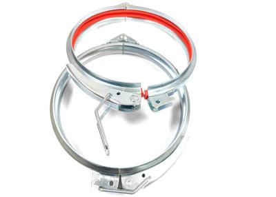 China Odm Oem Ductwork Galvanised Tube Clamps With Red Rubber Gasket Seal for sale