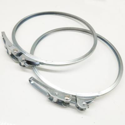 China 160mm Galvanized Steel Clamps Ajustable Slim Pull Ring Carbon With Lever Fasteners for sale
