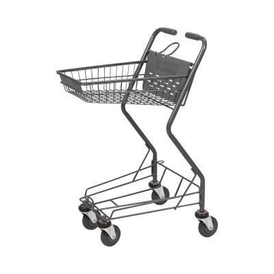 China Japan Style Gray Supermarket Trolley Cart Grocery Store Shopping Cart CE for sale