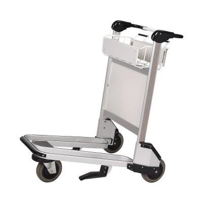 China Aluminum Alloy Functional Airport Luggage Trolley Cart 3 Wheels With Brake for sale