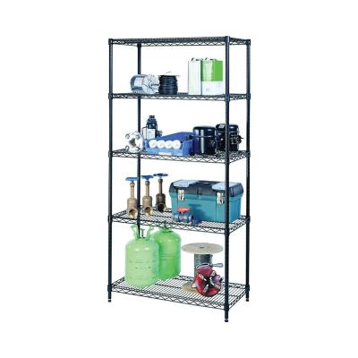 China Heavy Duty Storage Metal Wire Shelving Adjustable Coated Black OEM ODM for sale