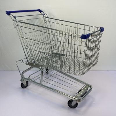 China 240L Convenience Store Grocery Carts Metal Durable German type Steel Shopping Cart for sale