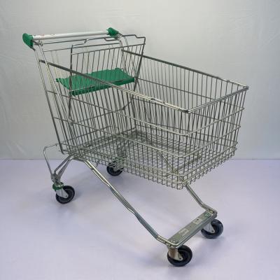 China Metal General 180L Store Shopping Cart CE Certificate Foldable Steel Shopping Cart for sale