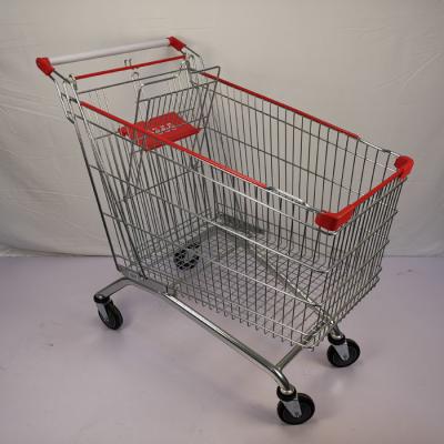 China 240L Super Large Grocery Shopping Trolley European Shopping Carts With Child Seat for sale