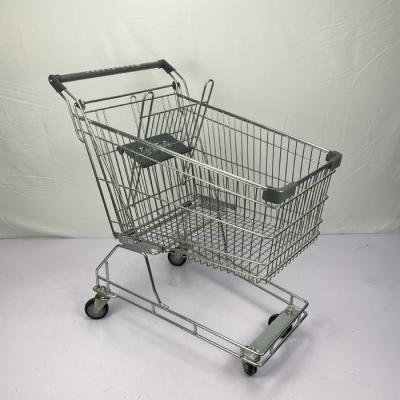 China 125L Conventional Metal Shopping Trolley Grocery Cart Australian Style PU Wheels CE Certificate for sale