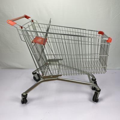 China European Type 210L Large Shopping Cart Warehouse Q195 Steel Shopping Trolley Elevators Available for sale