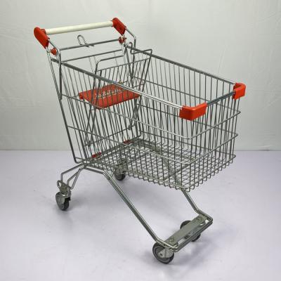 China Russian Type Metal Shopping Trolley 125L Supermarket Grocery Trolly Cart for sale