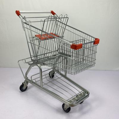China German Chain Grocery Store Shopping Cart Trolley 125L With Chassis And Beer Rack for sale