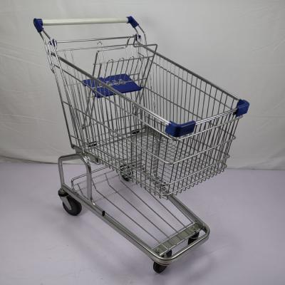 China German Style 100L Supermarket Metal Grocery Cart With Underframe for sale