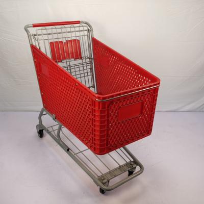 China Large Capacity 175L Plastic Shopping Carts Multiple Use Supermarket Trolley Plastic for sale
