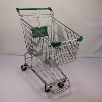 China CE 125L Chain Store Supermarket Grocery Cart Metal Wire Trolley for sale