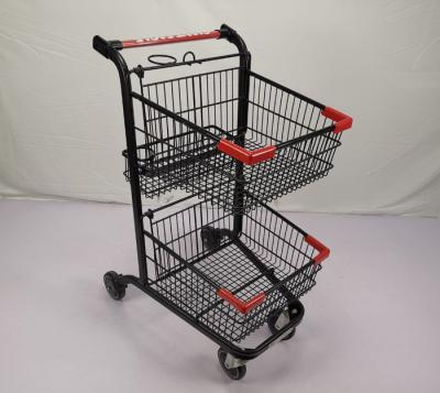 China Customizable Portable Grocery Store Cart 60Kgs Loading Capacity Shopping Trolley Cart for sale