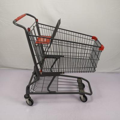 China American Style 125L Steel Shopping Cart With 4