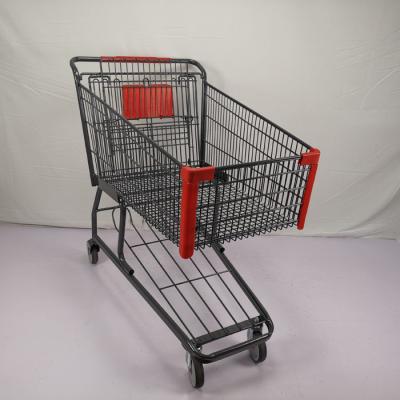 China Customizable 125L Grocery Shopping Trolley Q195 Steel Large Shopping Cart for sale