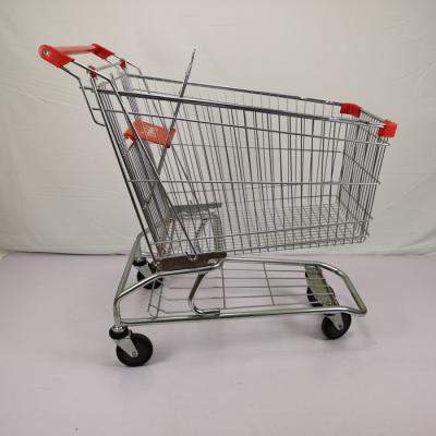 China American 210L Warehouse Shopping Trolley Carbon Steel Super Large Shopping Cart for sale