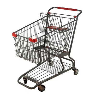 China Warehouse Metal Shopping Trolley 150L Classic American Grocery Shopping Cart for sale