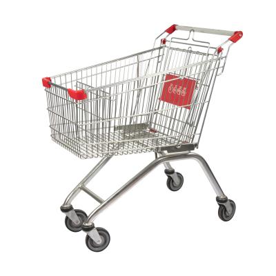China Zinc Carbon Steel Q195 Shop Shopping Trolley 80L European Style for sale