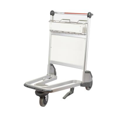 China Aluminum Airport Luggage Trolley Handcarts In Duty Free Shop With Handbrake for sale