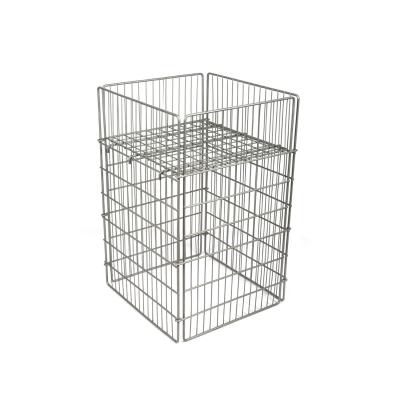 China Lightweight Foldable Wire Dump Bin 5.8*2.8mm Supermarket Wire Mesh Cage for sale