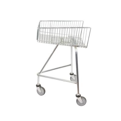 China Disabled Trolley Shallow Shopping Trolley With Escalator Wheels Push Along Galvanized for sale
