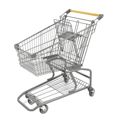 China 60L Q195 Steel Steel Shopping Cart American Style Retail Shopping Trolley for sale