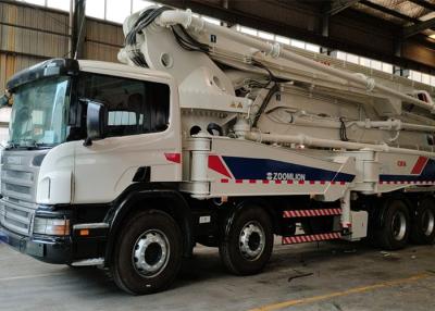 China 180m3/H 56m Zoomlion Truck , Long Boom Concrete Pump With Diesel Engine for sale