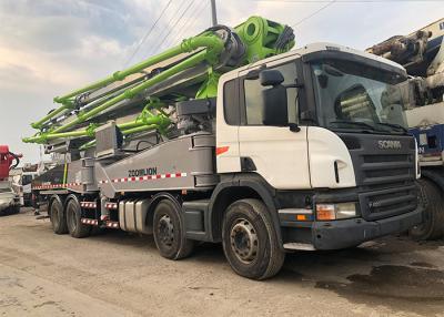 China De grote 56m Gebruikte Vultrechter goed Maintenanced van de Concrete Pompvrachtwagen 600L Te koop