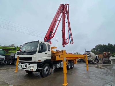 China 38m Second Hand Pump Truck Putzmeister Used Three Axle Isuzu Cement Pump Truck for sale