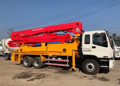 China Putzmeister Used Truck Mounted Concrete Pump Remote Control Hydraulic Folding for sale