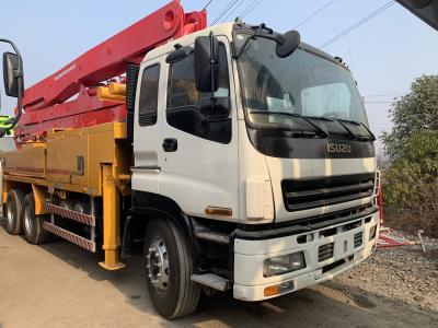 China 6 Putzmeister 38m Placing Boom Used Truck Mounted Concrete Pump Beton Pumper Machine for sale