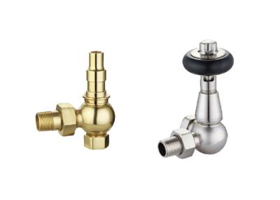 China Classic Brass Traditional Chrome Radiator Valves 15mmx1/2 Inches For Copper Pipe for sale