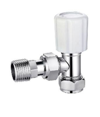 China Angled Trv Radiator Valves 15mmx1/2'' For Copper Pipe Chrome Plated for sale