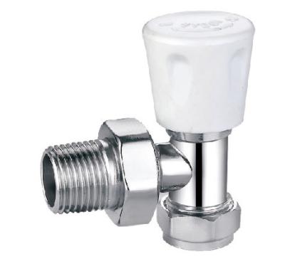China Angled Manual Traditional Chrome Radiator Valves 10mm To 15mm for sale