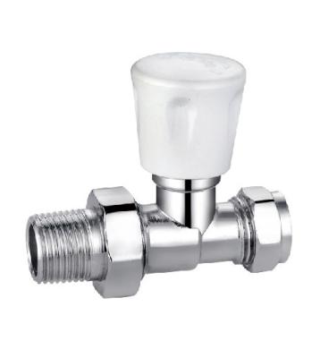 China Straight Manual Hot Water Radiator Valve 15mmx1/2'' For Copper Pipe Chrome Corner Valves for sale