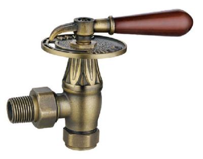 China Antique Brass Classic Radiator Valves 15mmx1/2'' For Copper Pipe for sale